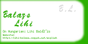 balazs lihi business card